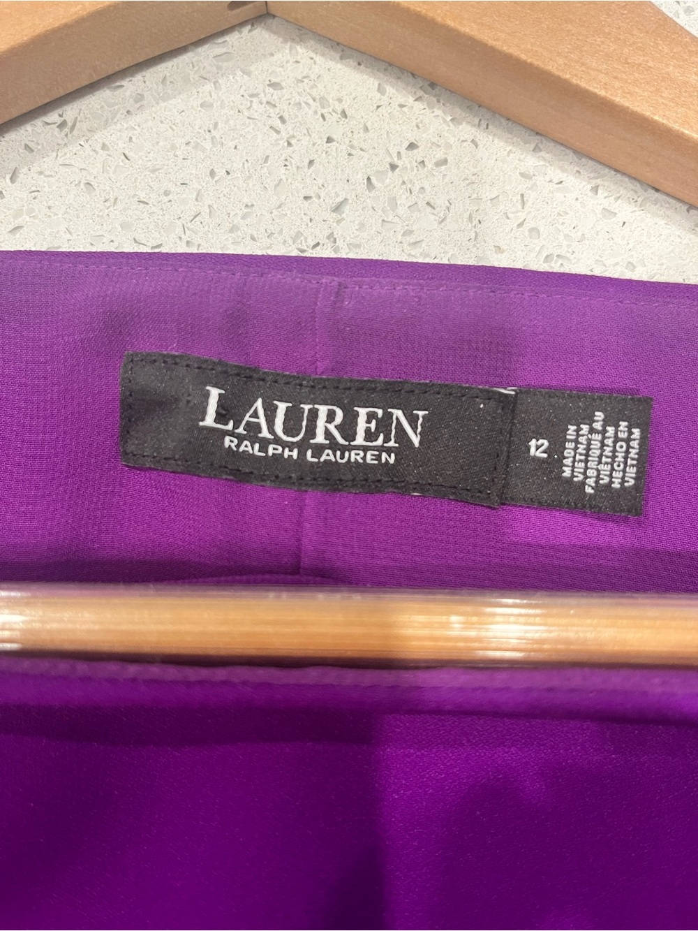Lauren Ralph Lauren Purple Long-Sleeve Shift Dress. Size 12. - Picture 5 of 8